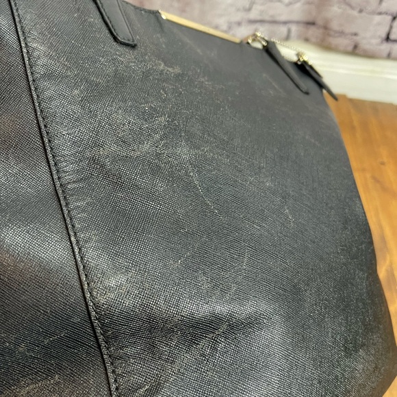 Coach Madison Saffiano East/West Bond Tote black leather bag - Picture 2 of 13